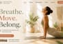 design squarespace yoga studio website wellness classes retreat booking website